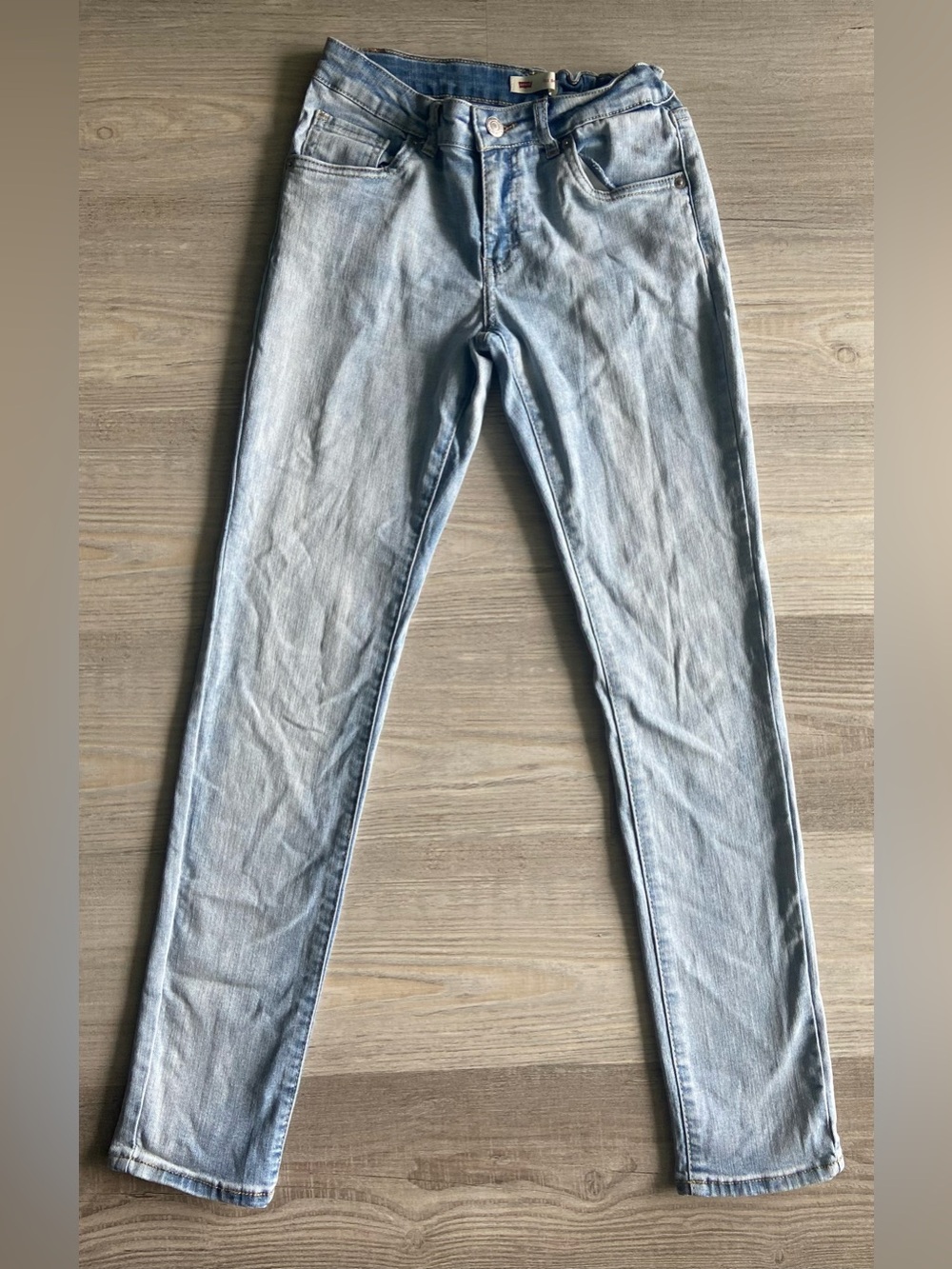 Levi’s Girls 711 Skinny Jeans Light Wash Size 14 Regular Adjustable Waist